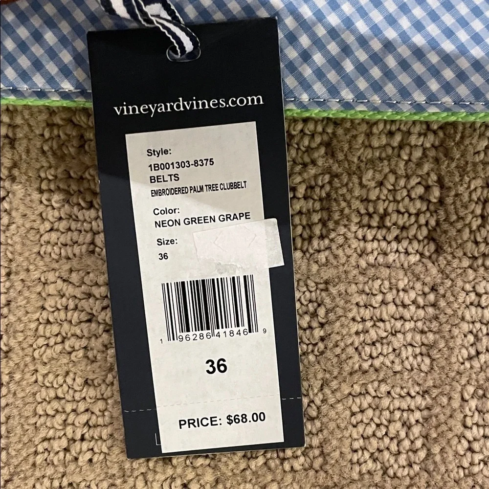Vineyard Vines Green and Brown Belt